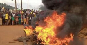 2 suspected motorbike thieves set ablaze at Gomoa Dasum