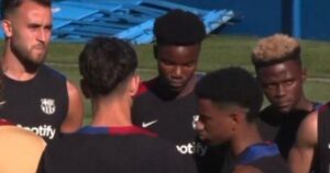 Aziz Issah and David Oduro train with Barcelona first team ahead of Catalan derby