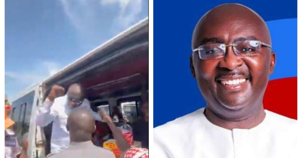 Bawumia takes campaign to different level as he hops into trotro (Video)