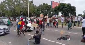 Ghana Police Service condemns Democracy Hub demonstrators for obstruct road users