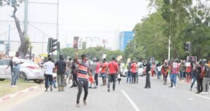Major roads to Accra Central blocked as Anti-Galamsey protest begins