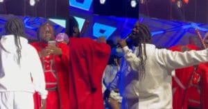 Prophet Ajaguraja makes money rain on Daddy Lumba at 60th birthday party