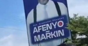 Tensions rise in Effutu as NDC supporters allegedly destroy majority leader’s billboard