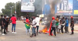 Violence erupts at Democracy Hub protest, scores arrested as protesters clash with police