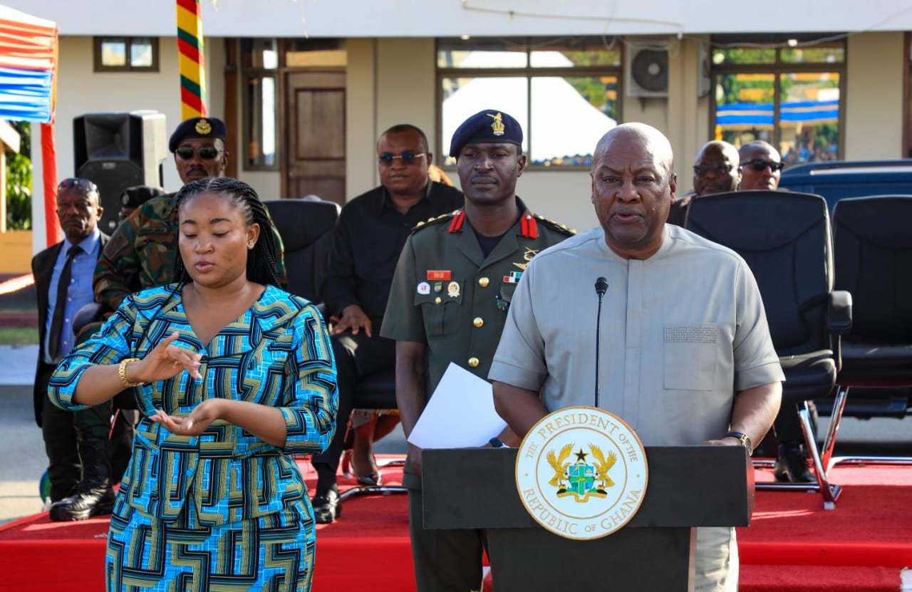 Prez Mahama welcomes Ghana troops after Jamaica humanitarian mission